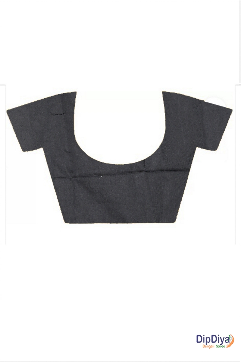 Black Pure Cotton Parag Embroidery Handloom saree (208)